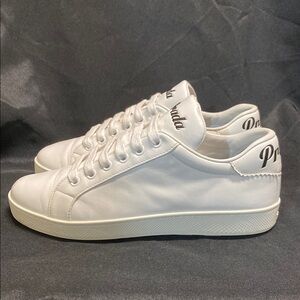 Prada White Leather Sneakers